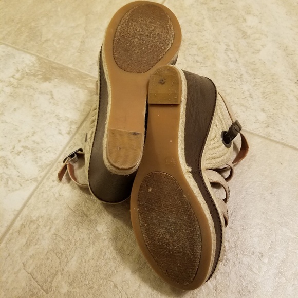 Lucky Brand buckle stud jute canvas wedge sandals - Picture 5 of 7